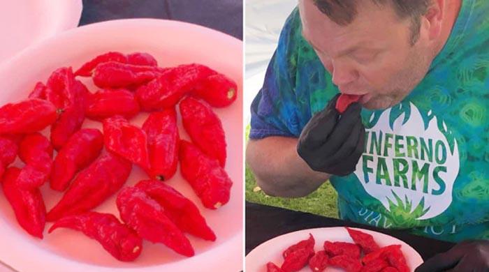 WATCH: Man breaks world record for eating most ghost peppers in a minute