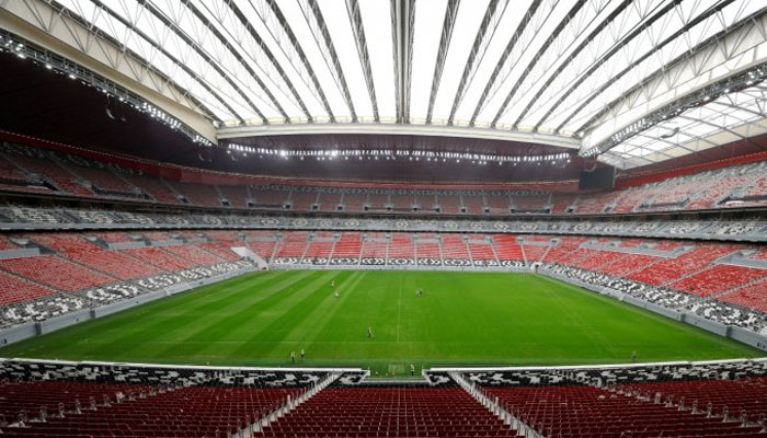 A general view shows the Al Bayt stadium, built for the upcoming 2022 FIFA World Cup. Photo: Reuters