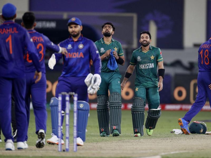 Cricket - ICC Mens T20 World Cup 2021 - Super 12 - Group 2 - India v Pakistan - Dubai International Stadium, Dubai, United Arab Emirates - October 24, 2021 Pakistans Mohammad Rizwan and Babar Azam celebrate after winning the match. — Reuters/File