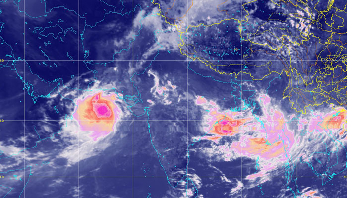 Latest satellite image of the weather situation issued by the Met Department today. — PMD