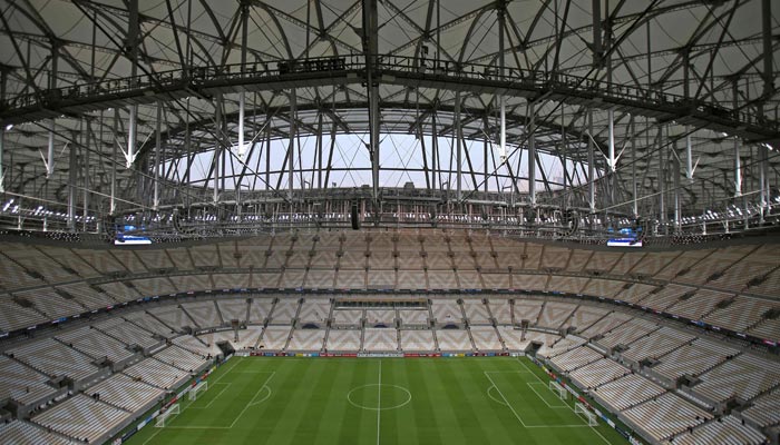 A general view shows the Lusail Stadium, the 80,000-capacity venue which will host the FIFA World Cup final, on the outskirts of Qatar´s capital Doha on August 11, 2022. — AFP