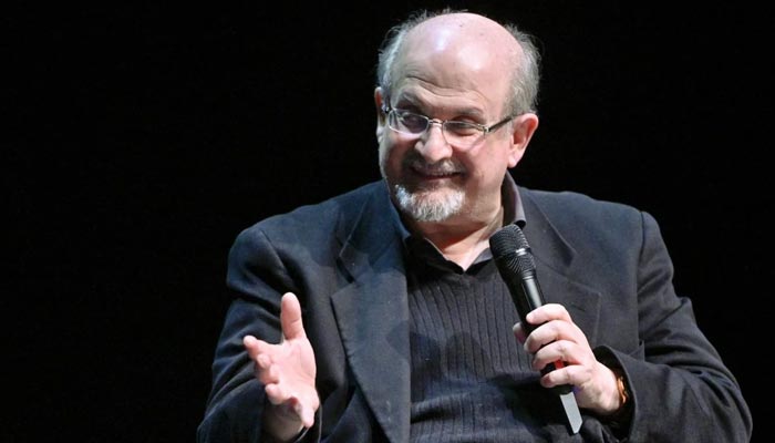 British author Salman Rushdie speaks as he presents his book Quichotte at the Volkstheater in Vienna, Austria, on 16 November 2019. — AFP/File