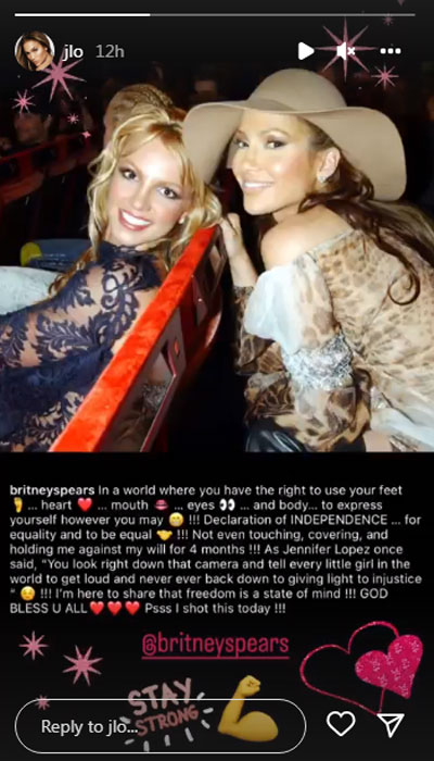 Jennifer Lopez showers support on Britney Spears amid K-Fed drama: ‘Stay Strong’