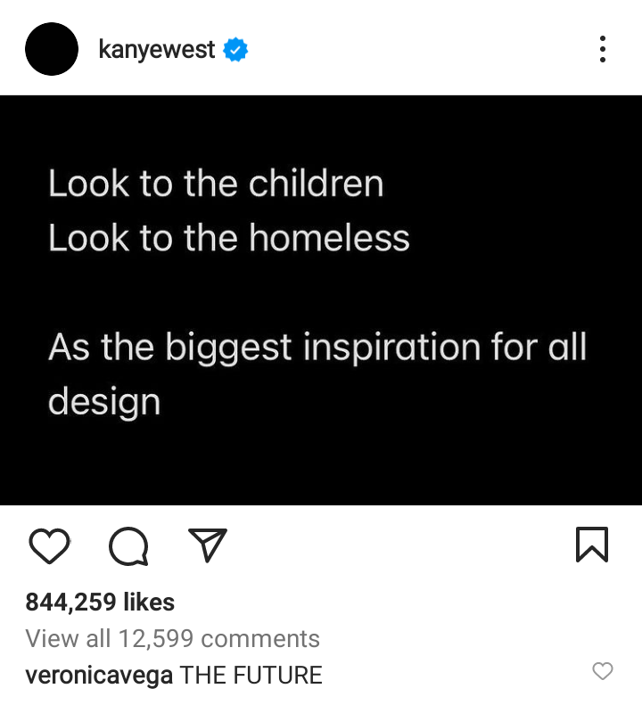 Kanye West receives backlash for his Instagram post