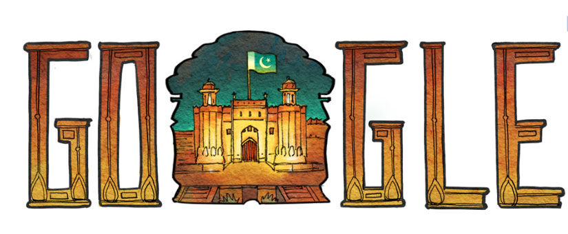 Google shared this doodle of the Lahore Fort to mark Pakistans Independence Day in 2015.