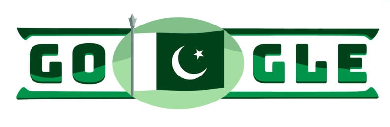 Google shared this doodle of an animated national flag to mark Pakistans Independence Day in 2017.