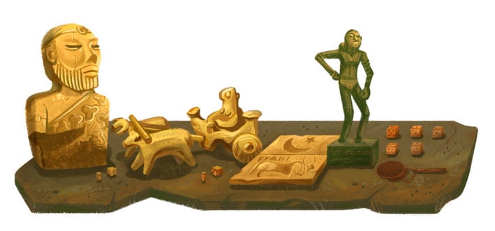 Google shared this doodle of some of Mohenjodaro’s most iconic landmarks to mark Pakistans Independence Day in 2016.