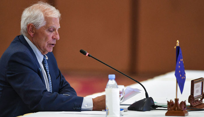 EU High Commissioner for Foreign Affairs Josep Borrell speaks during the EU ministerial meeting as part of the 55th ASEAN Foreign Ministers meeting in Phnom Penh, on August 4, 2022. — AFP/File