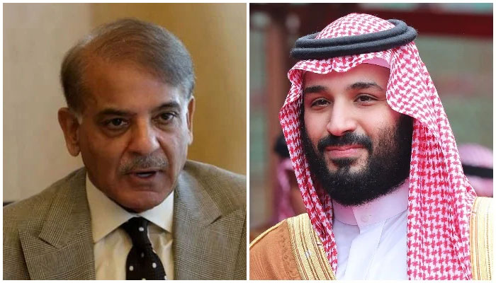 Prime Minister Shehbaz Sharif (left) and Saudi Crown Prince Mohammed Bin Salman. — APP/ Twitter