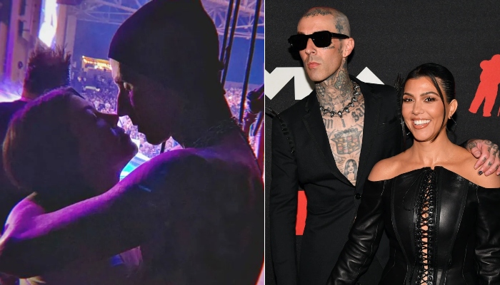 Kourtney Kardashian drops sultry pics of being tour wife with hubby Travis Barker