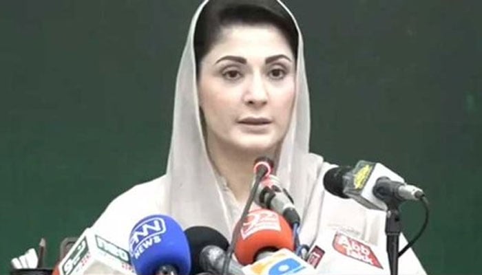 In this undated photo, Maryam Nawaz is seen addressing a press conference. File photo
