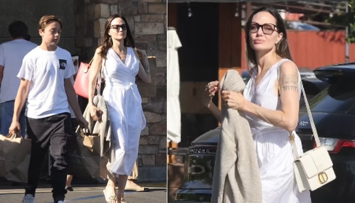 Angelina Jolie flaunts summer fashion goals on grocery shopping with son  Knox