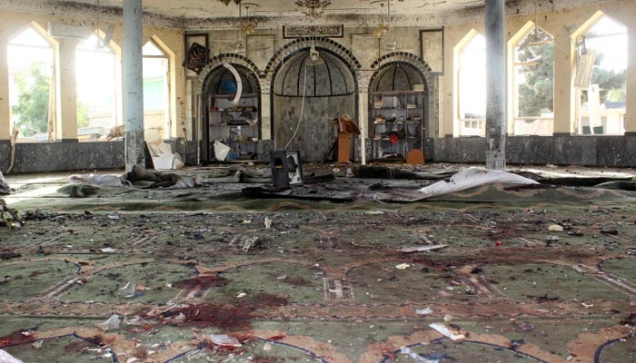 A view of the mosque after the blast in 2021. — AFP/File