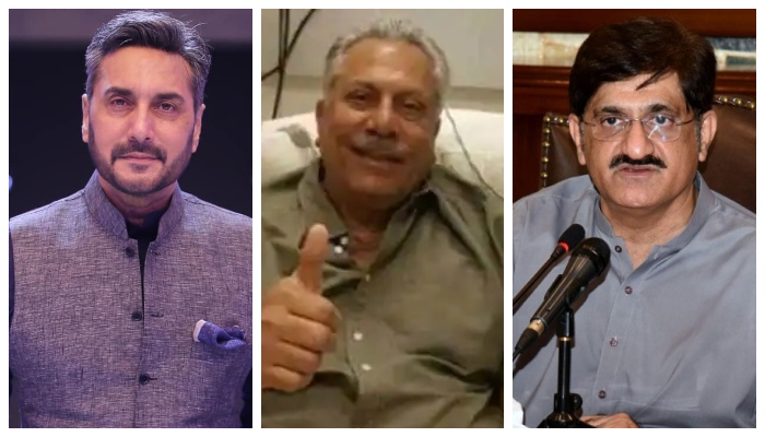 (L to R) Pakistani actor Adnan Siddiqui, legendary cricketer Zaheer Abbas, and Sindh Chief Minister Murad Ali Shah. — Twitter/File