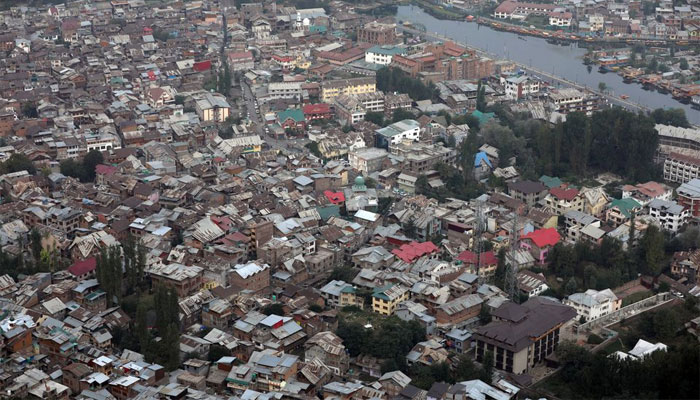 An aerial view shows residential houses in Srinagar, September 20, 2019. — Reuters/File