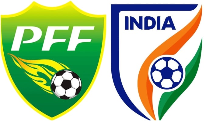 Logos of Pakistan Football Federation (PFF) and All India Football Federation (AIFF). — Twitter