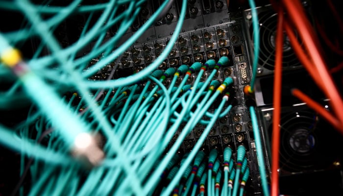 Reuters representational image showing internet cables.