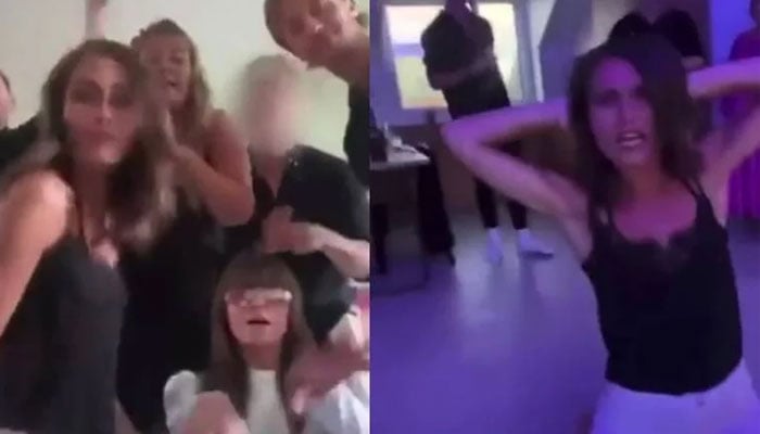 The Finnish Prime Minister, Sanna Marin, can be seen dancing with her friends. — Twitter