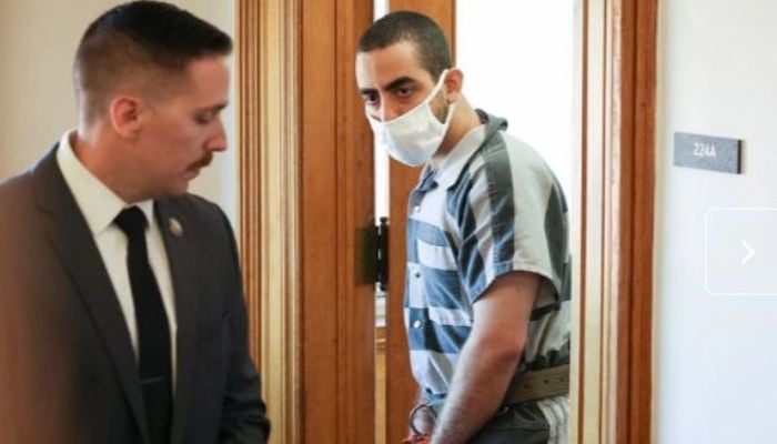 Hadi Matar appears in court on charges of attempted murder and assault on author Salman Rushdie, in Mayville, New York, U.S., August 18, 2022 — Reuters