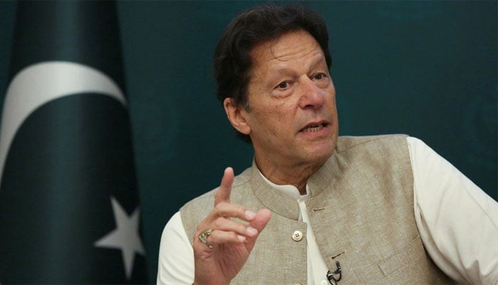 Imran Khan speaks during an interview with Reuters. — Reuters/File