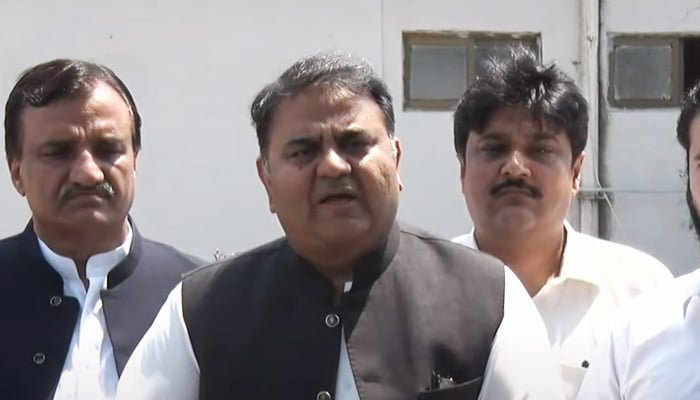 PTI Senior Vice President Fawad Chaudhry addresses a press conference in Islamabad, on August 20, 2022. — YouTube/HumNewsLive