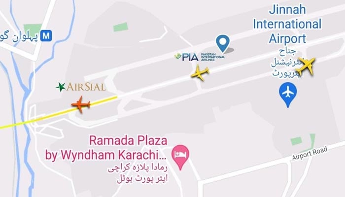 Dua pesawat lolos dari kecelakaan di Bandara Internasional Jinnah