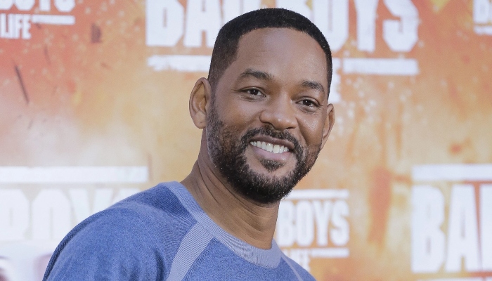 Will Smith looks terrified after seeing a tarantula spider walking across the floor, watch