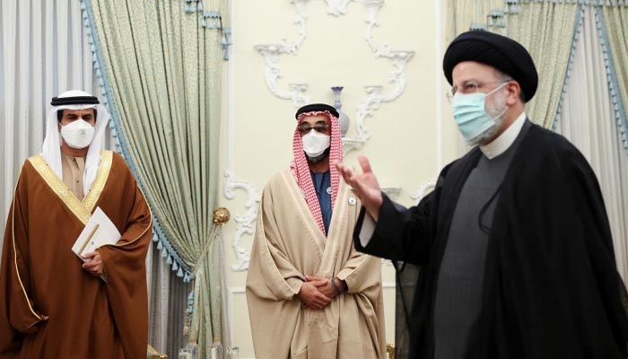Irans President Ebrahim Raisi meets Emirati officials in 2021. — Reuters/File