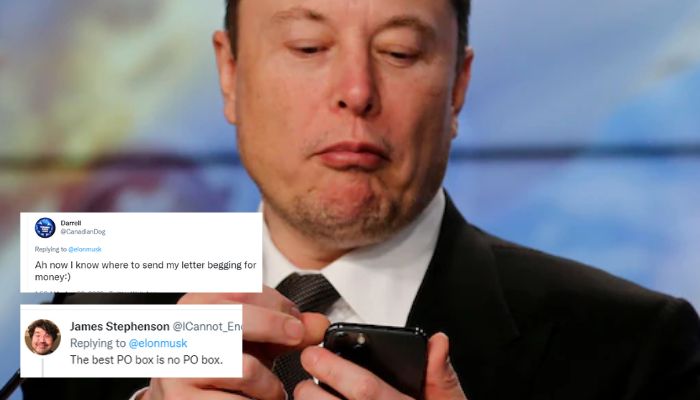 Twitter screengrabs over Elon Musks photo. — Reuters