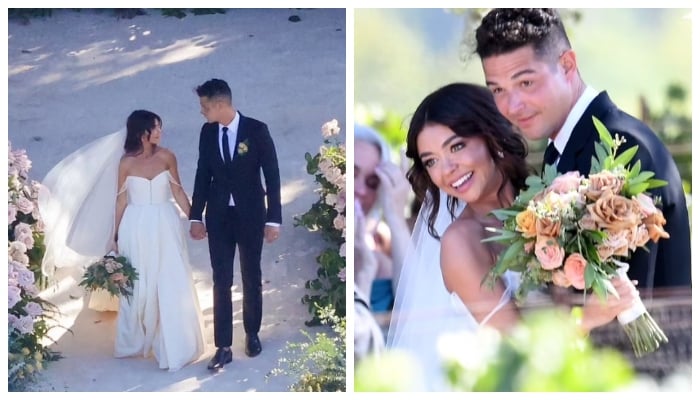 Photo credit: DailyMail: Sarah and Wells tied the knot at the Sunstone Winery near Santa Barbara, California