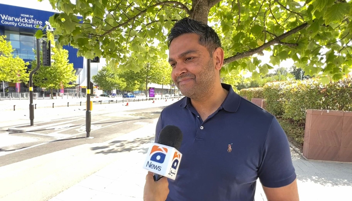 General Manager Cricket at International Cricket Council (ICC) Wasim Khan speaking during an exclusive interview with Geo News. — Photo by authors