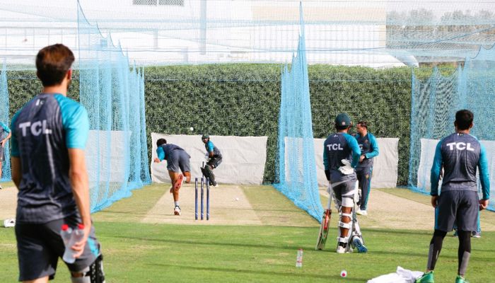 Pakistan Cricket teams training session in Dubai ahead of Asia Cup T20.— Courtesy PCB