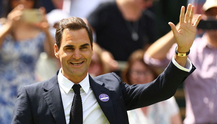 Tennis - Wimbledon - All England Lawn Tennis and Croquet Club, London, Britain - July 3, 2022 Switzerlands Roger Federer is seen during centre court centenary celebrations. — Reuters