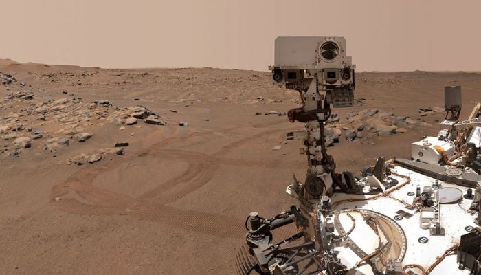 NASA’s Perseverance Mars rover is seen in a selfie that it took over a rock nicknamed Rochette, September 10, 2021.— Reuters