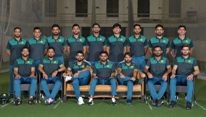 Pakistan cricketers pose for a picture ahead of their Netherlands tour played earlier in August. — Instagram/@therealpcb