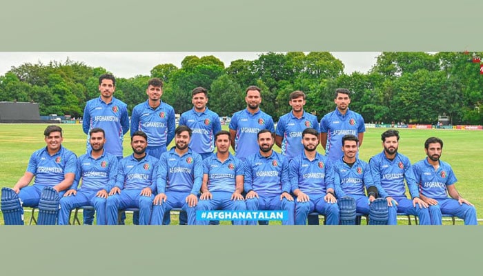 Afghan cricketers pose for a picture. — Twitter/@ACBofficials