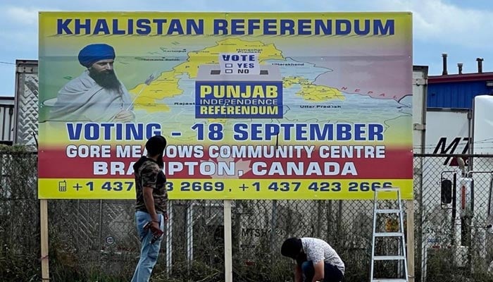 Mega Khalistan billboards are set up across Canada ahead of the September 18 vote.  — Photo by autho