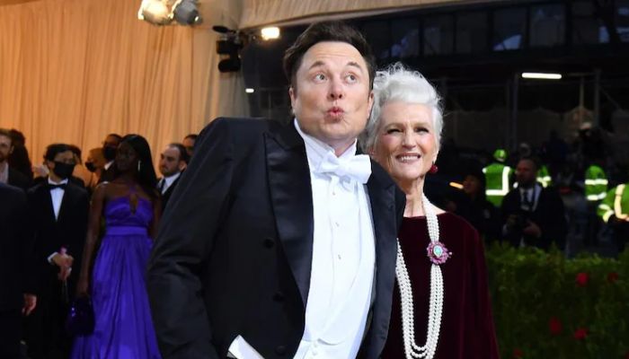 Elon Musk with his mother Maye Musk at the 2022 Met Gala. — AFP