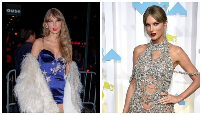 She turned heads at the 2022 MTV VMAs when she hit the red carpet in an eye-catching silver mini dress (right) And  pulled off an equally stunning look later in the night for an afterparty at the Fleur Room, (right)