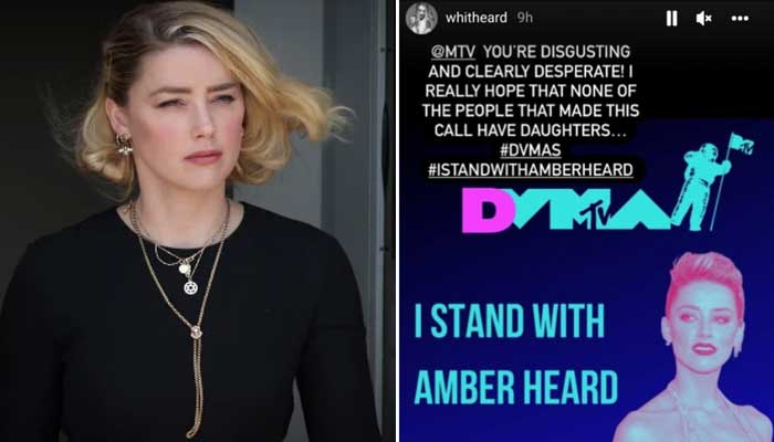 Amber Heard’s sister Whitney blasts MTV for honouring Johnny Depp at VMAs