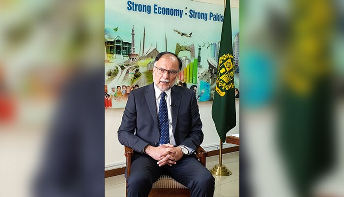 Pakistans Federal Minister for Planning, Development and Reform, Ahsan Iqbal, speaks with Reuters during an interview in Islamabad, Pakistan August 29, 2022. — Reuters