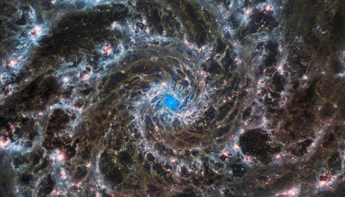 The Phantom Galaxy is a favorite target for astronomers studying the origin and structure of galactic spirals, NASA and the ESA said Handout. Photo: NASA/ESA/AFP