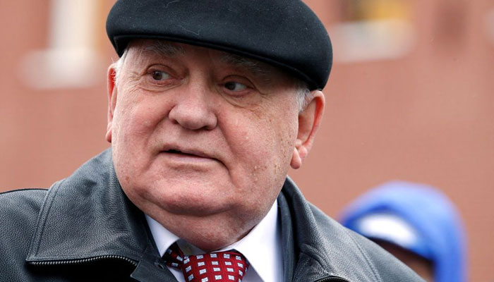Former Soviet president Mikhail Gorbachev attends the parade marking the World War II anniversary in Moscow. REUTERS