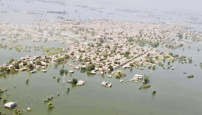 Banjir membanjiri ratusan desa di Mehar, Khairpur Nathan Shah