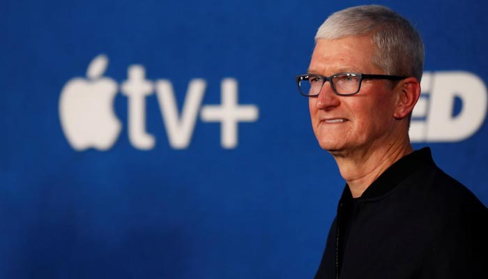 Apple CEO Tim Cook attends the premiere for season two of the television series Ted Lasso at Pacific Design Center in West Hollywood, California, U.S. July 15, 2021. — Reuters/File