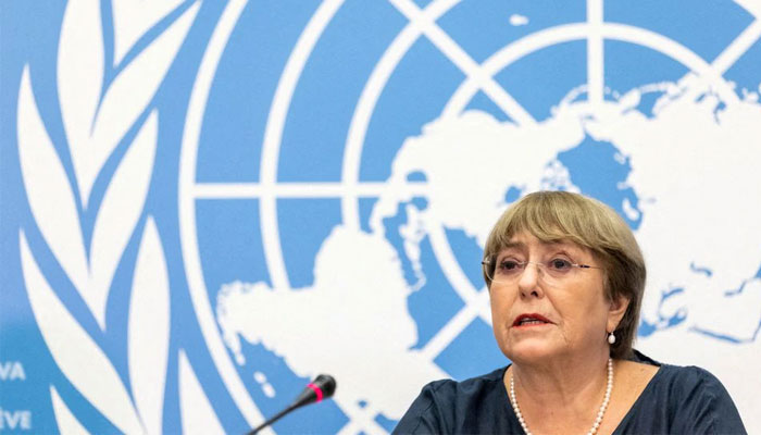The United Nations High Commissioner for Human Rights Michelle Bachelet attends her final news conference before the end of her mandate at the U.N. in Geneva, Switzerland, August 25, 2022. — Reuters