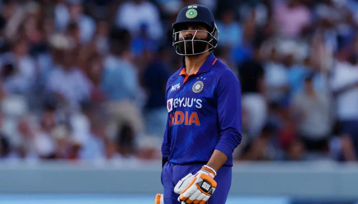 Indias star all-rounder Ravindra Jadeja looks at the crowd during the England ODIs. — Reuters/File