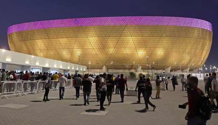 People arrive at the Lusail Stadium on the outskirts of Qatars capital Doha, Sept. 2, ahead of the orientation event for the FIFA World Cup Qatar 2022 Volunteers Program.— AFP