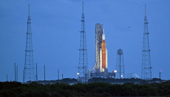 NASAs next-generation moon rocket, the Space Launch System (SLS) with the Orion crew capsule perched on top, stands on launch complex 39B as it is prepared for launch for the Artemis 1 mission at Cape Canaveral, Florida, U.S. September 3, 2022. — Reuters