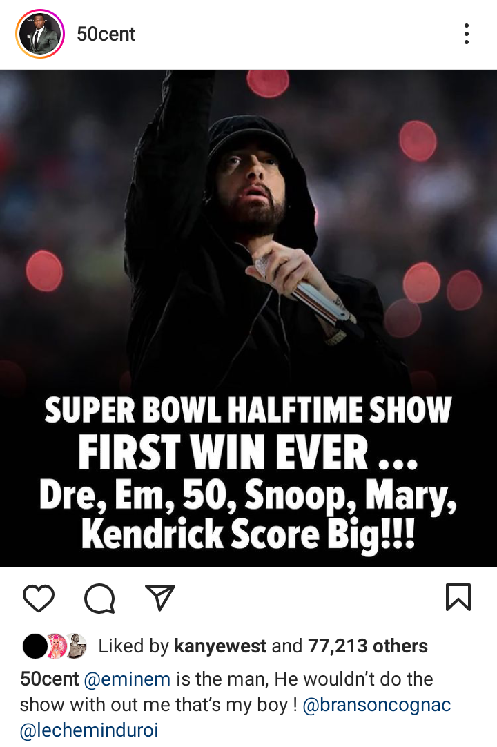 Reaksi Kanye West setelah 50 Cent memuji Eminem